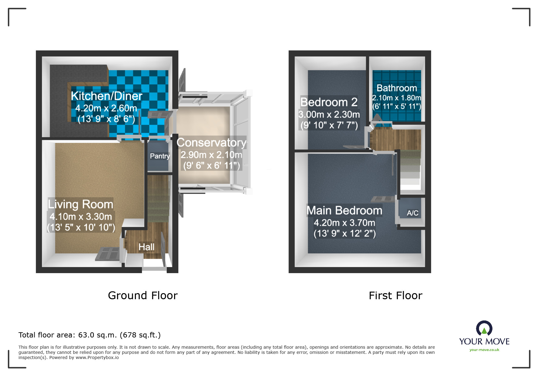 Floorplan of 2 bedroom Detached House for sale, St. Brades Close, Tividale, West Midlands, B69