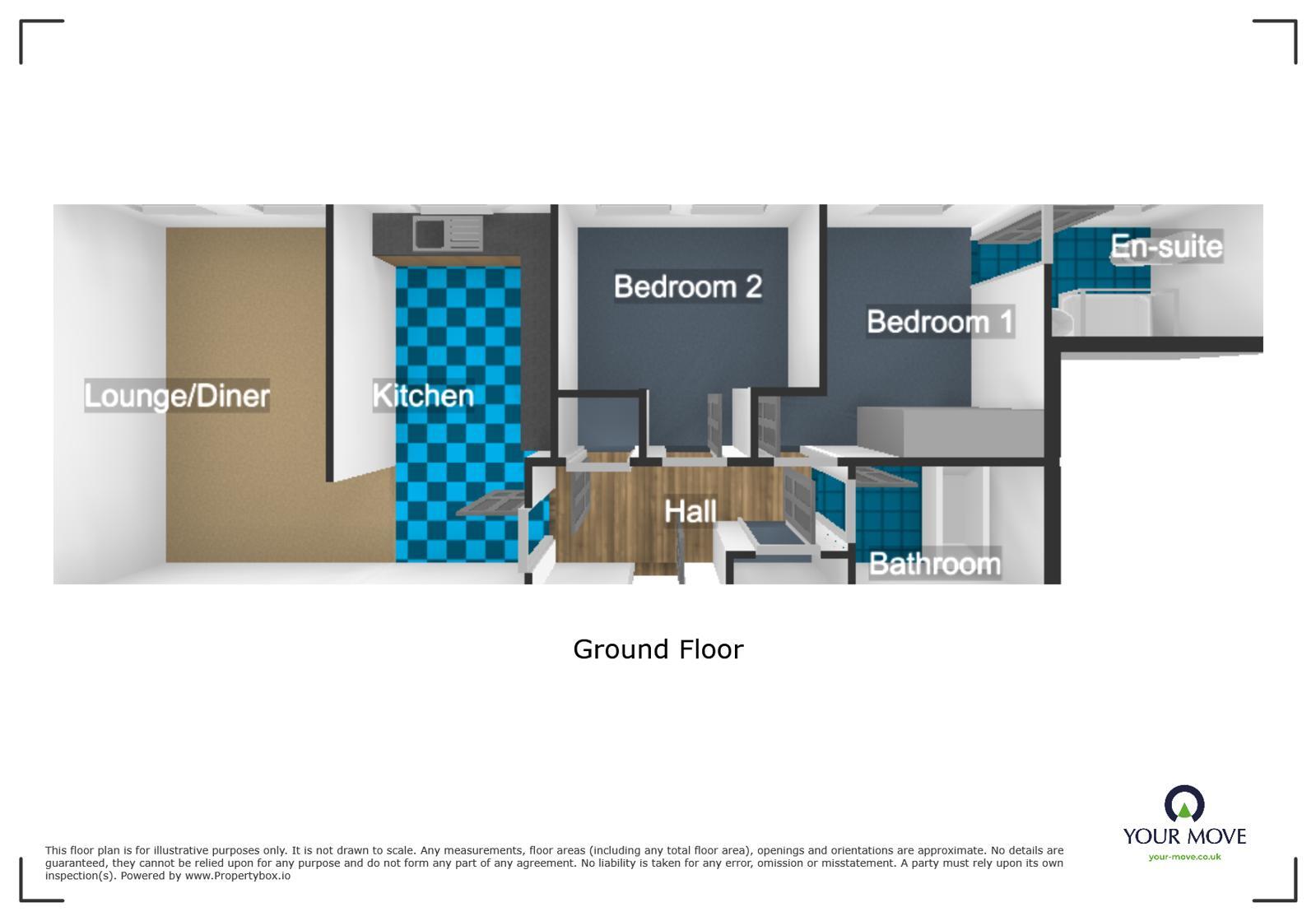 Floorplan of 2 bedroom Flat for sale, New Road, Stourbridge, West Midlands, DY8