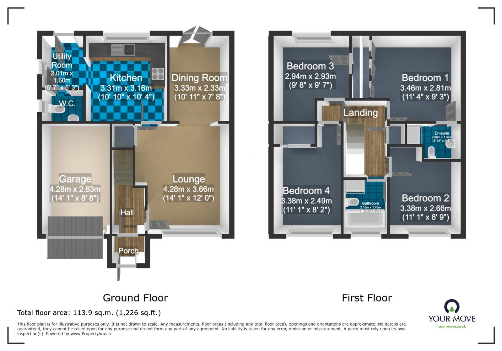 Floorplan of 4 bedroom Semi Detached House for sale, Callaghan Drive, Tividale, West Midlands, B69