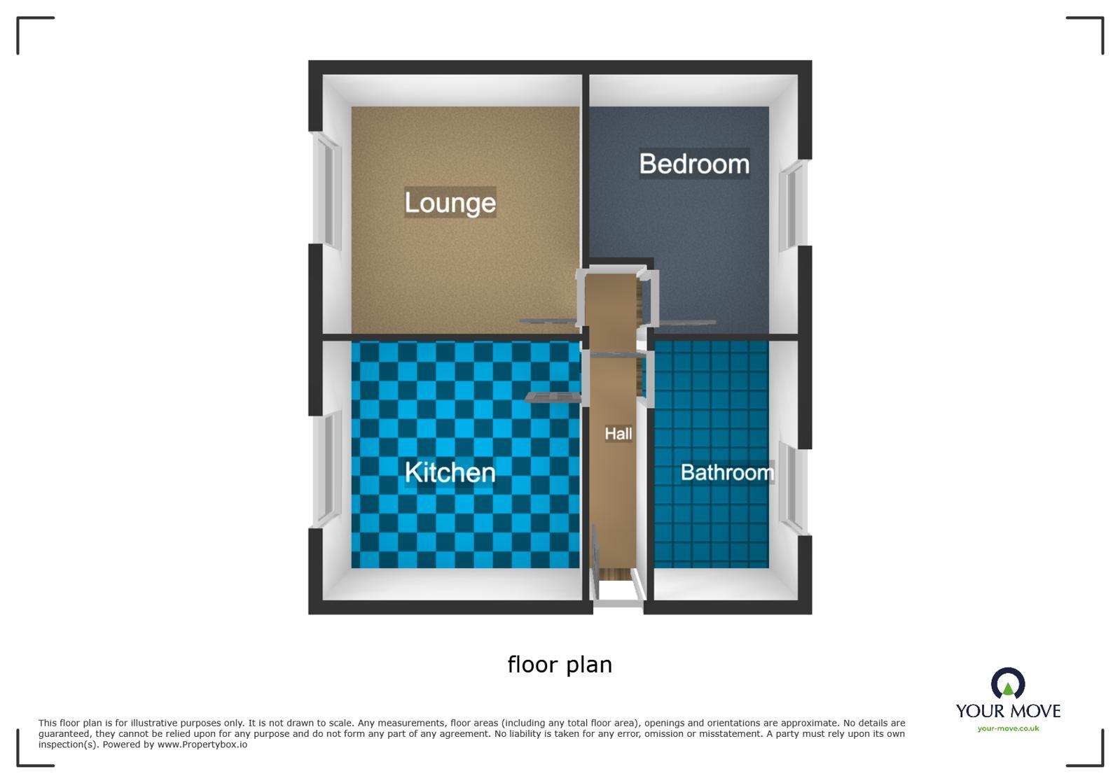 Floorplan of 1 bedroom Flat for sale, Abberley Street, Dudley, West Midlands, DY2