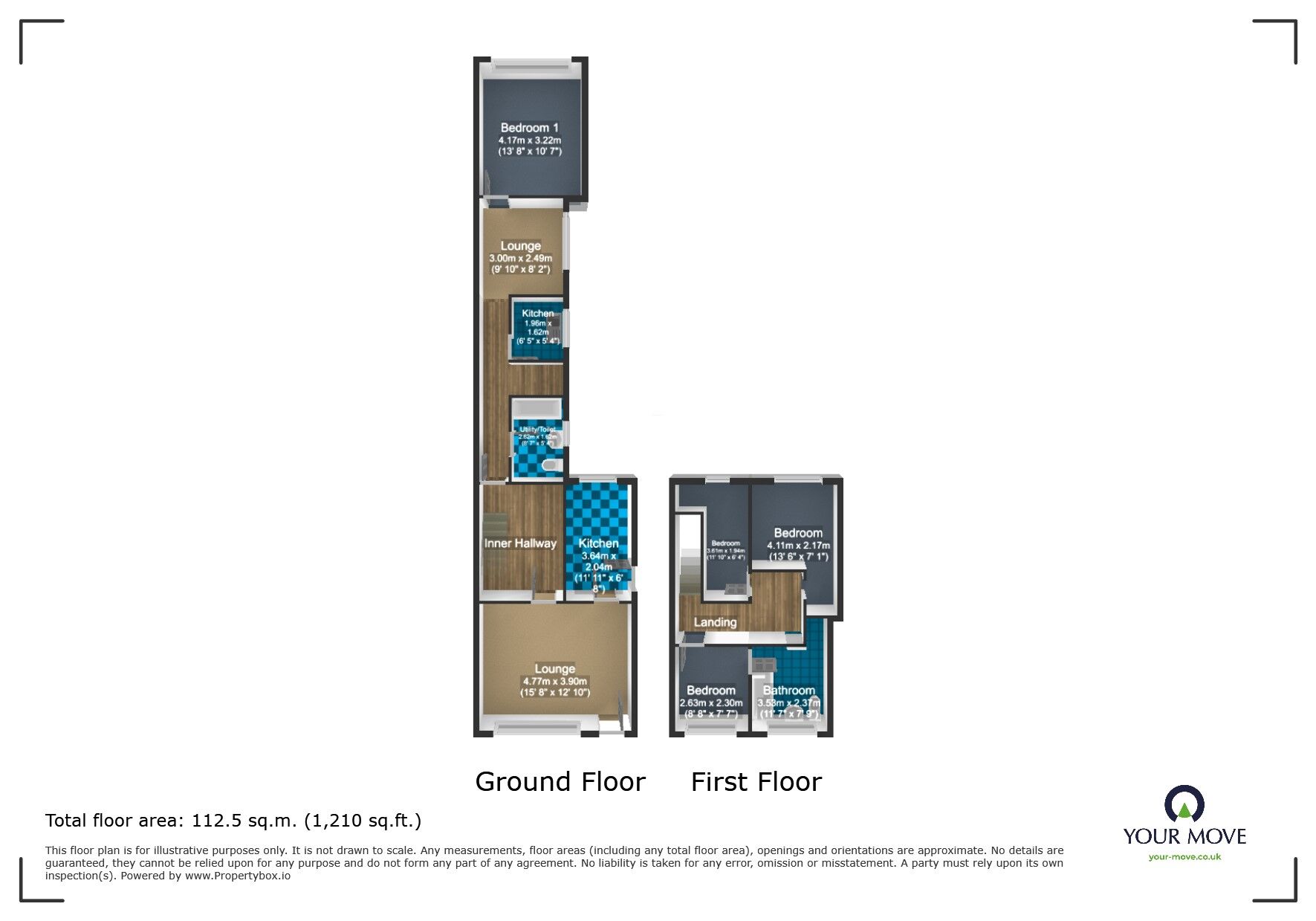 Floorplan of 3 bedroom Mid Terrace House for sale, Summer Lane, Lower Gornal, West Midlands, DY3