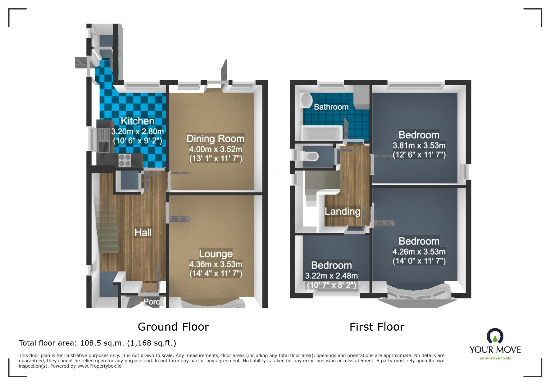 Floorplan of 3 bedroom Detached House for sale, The Broadway, Dudley, West Midlands, DY1