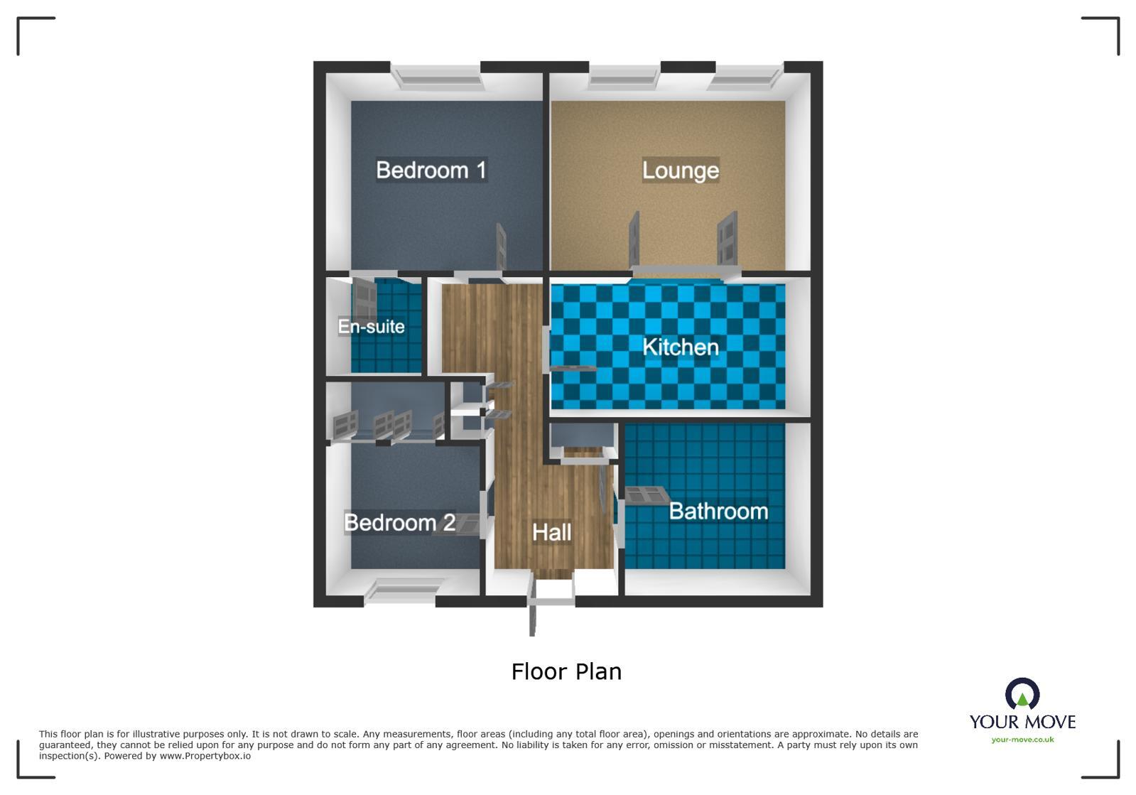 Floorplan of 2 bedroom Flat to rent, Worcester Street, Stourbridge, West Midlands, DY8
