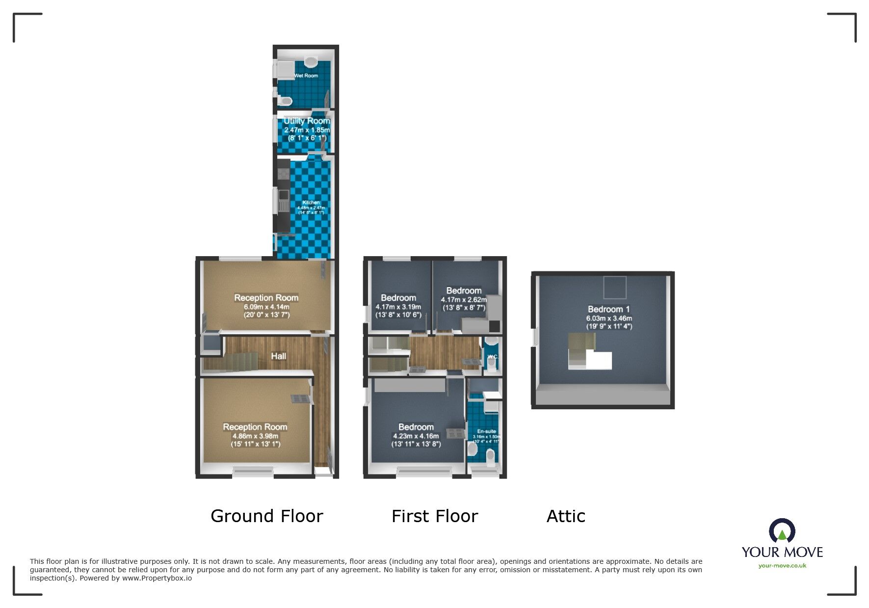 Floorplan of 4 bedroom End Terrace House for sale, Caroline Street, Dudley, West Midlands, DY2