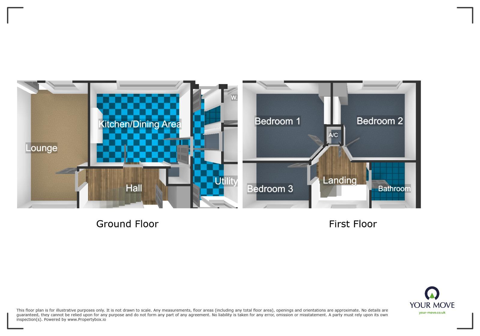 Floorplan of 3 bedroom Semi Detached House to rent, Pine Green, Dudley, West Midlands, DY1