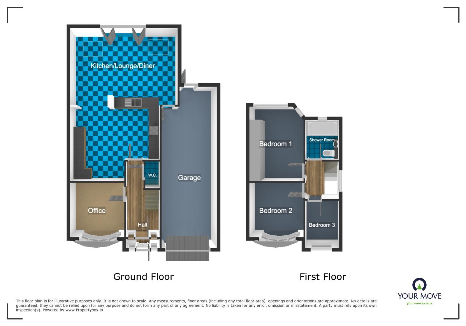 Floorplan of 3 bedroom Semi Detached House to rent, Hobs Moat Road, Solihull, West Midlands, B92