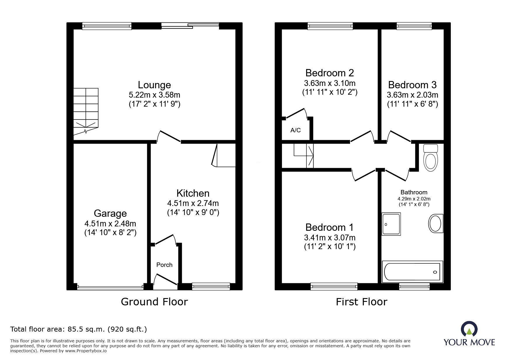 Floorplan of 3 bedroom Mid Terrace House for sale, Chichester Avenue, Dudley, West Midlands, DY2
