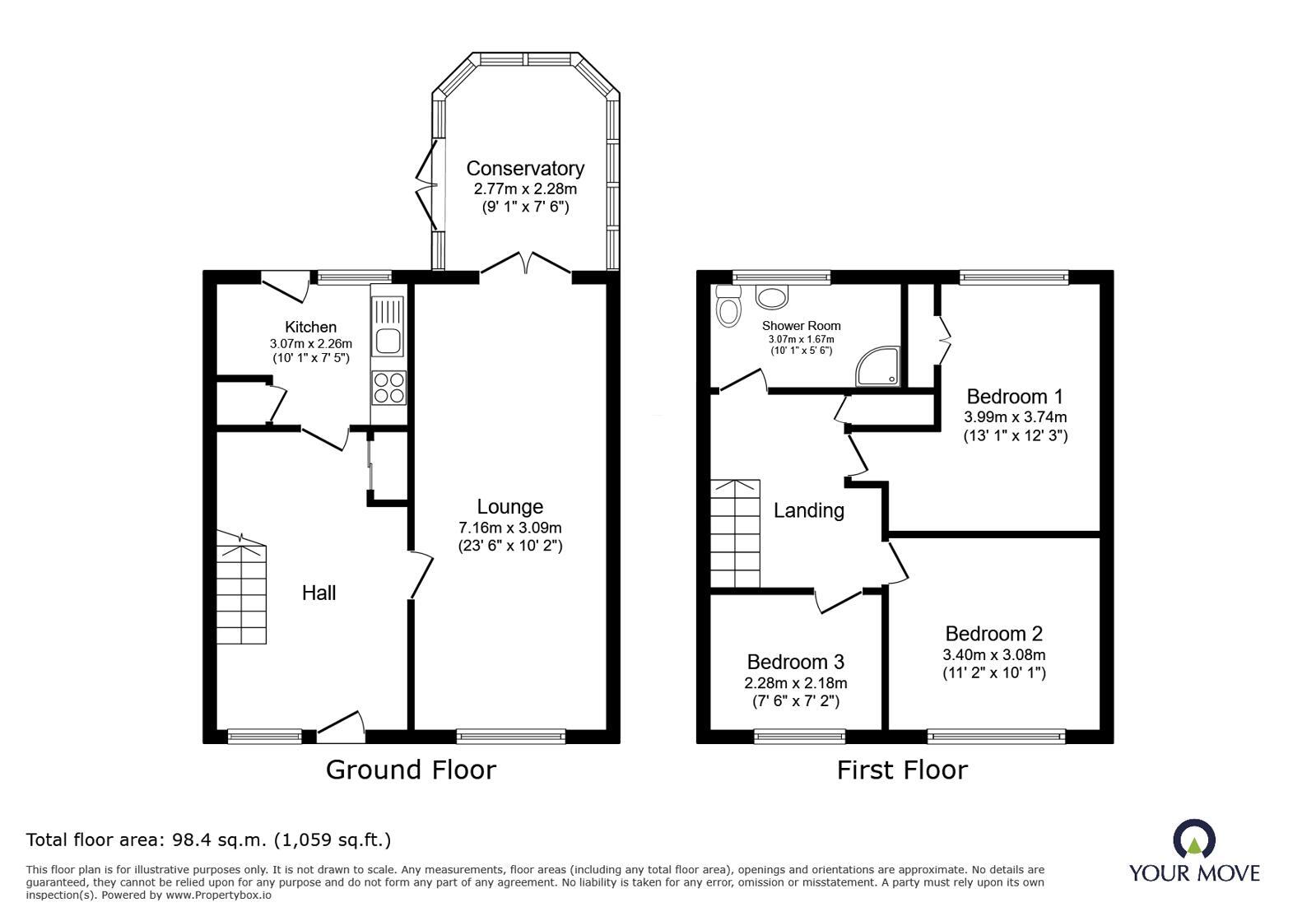 Floorplan of 3 bedroom Mid Terrace House for sale, Hickmans Avenue, Cradley Heath, West Midlands, B64