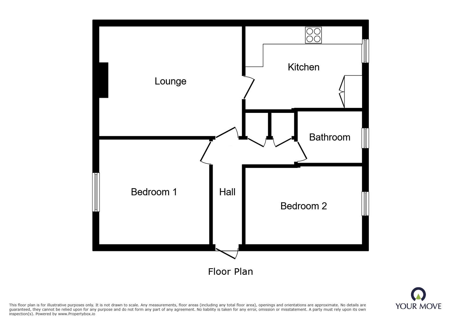 Floorplan of 2 bedroom Flat to rent, Autumn Drive, Dudley, West Midlands, DY3