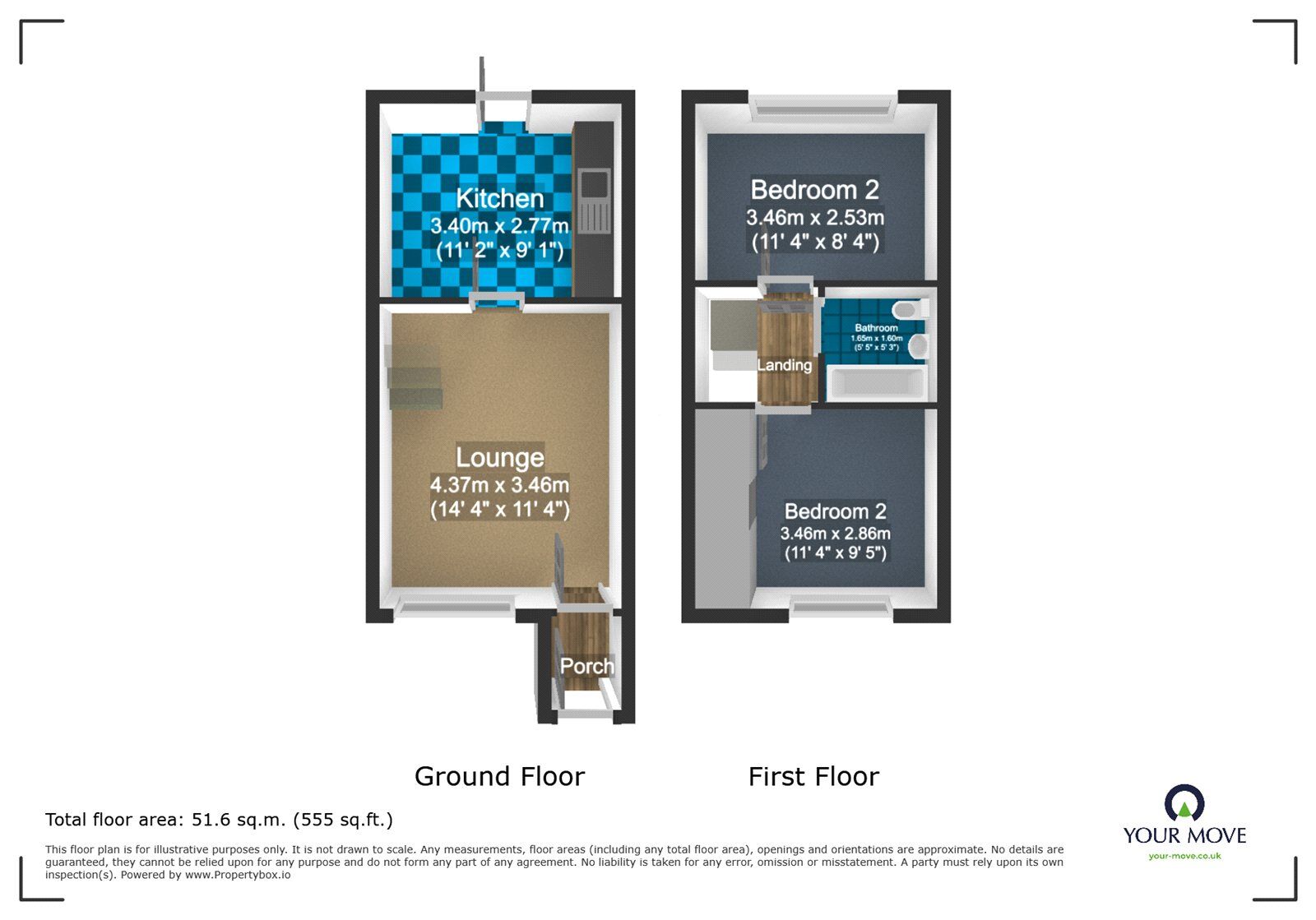 Floorplan of 2 bedroom Detached House to rent, Blewitt Street, Brierley Hill, West Midlands, DY5
