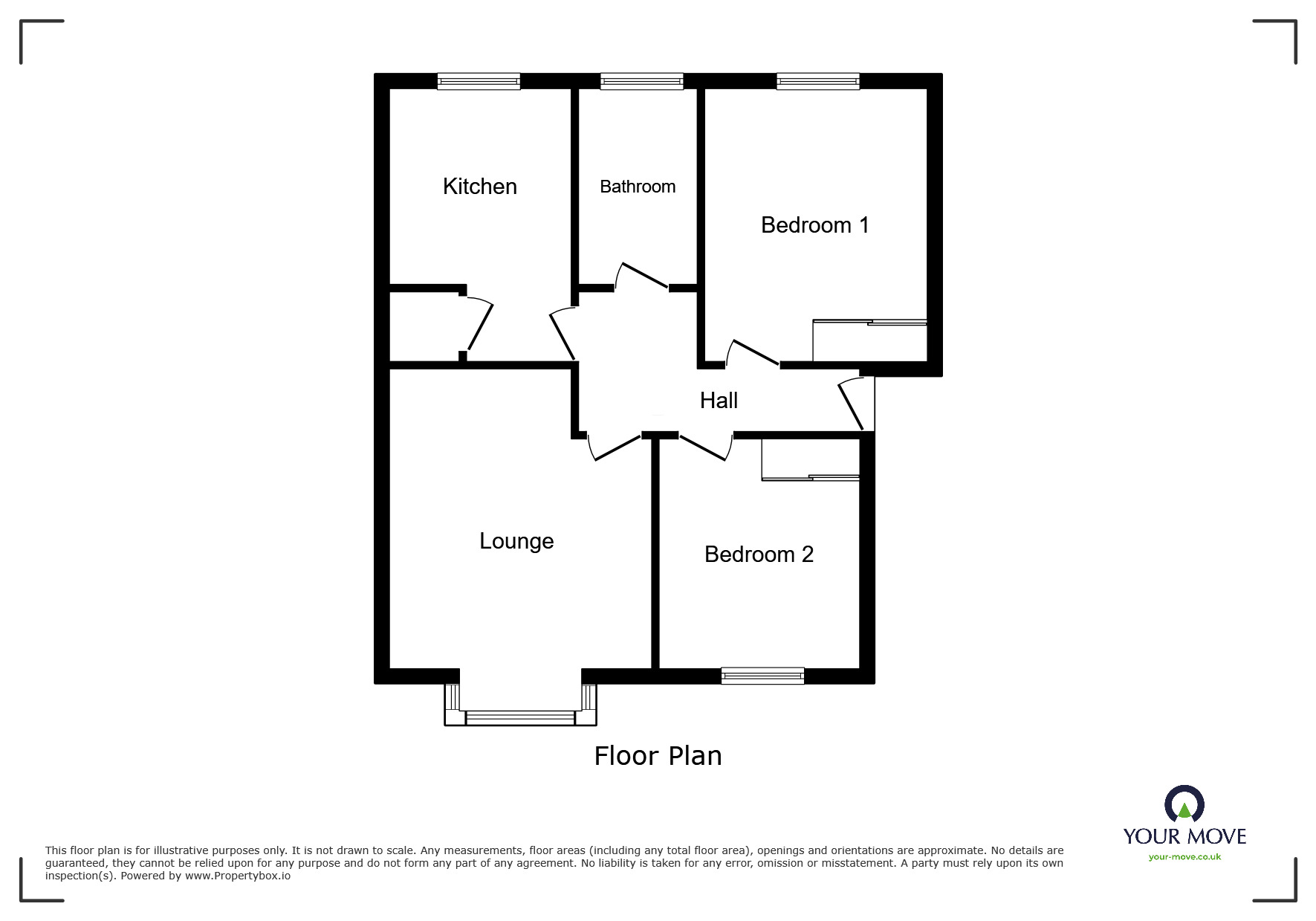 Floorplan of 2 bedroom  Flat to rent, David Henderson Court, Dunfermline, Fife, KY12