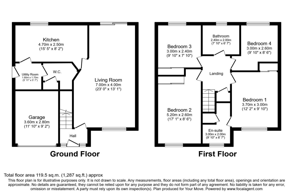 Floorplan of 4 bedroom Detached House to rent, West Baldridge Road, Dunfermline, Fife, KY12