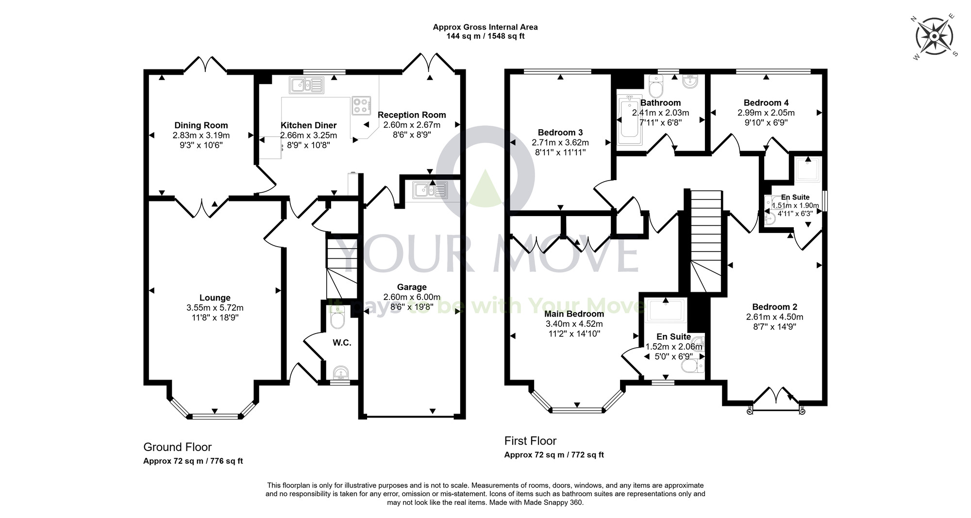Floorplan of 4 bedroom Detached House for sale, Netherton Road, Cowdenbeath, KY4