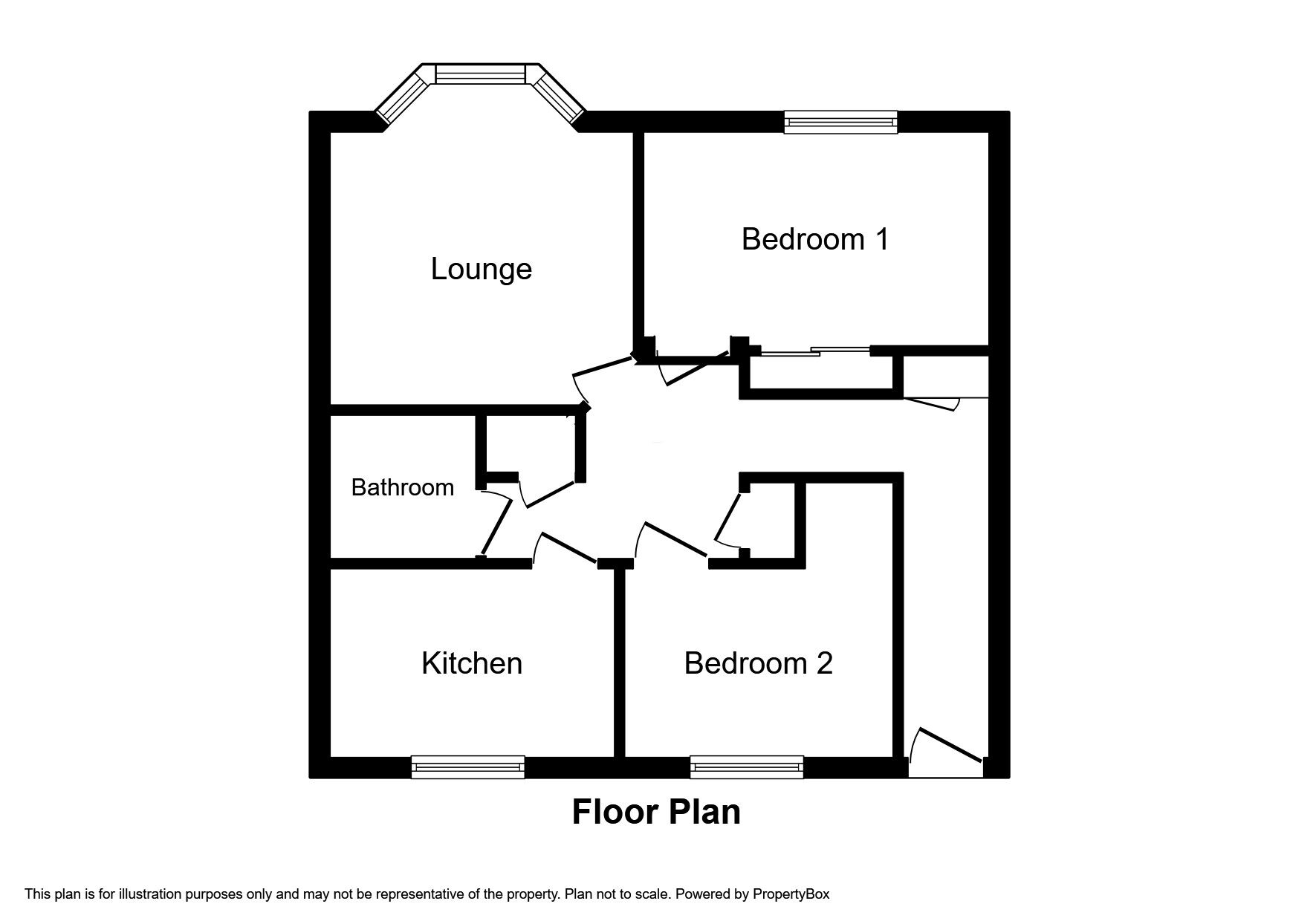Floorplan of 2 bedroom Flat to rent, Osprey Crescent, Dunfermline, KY11