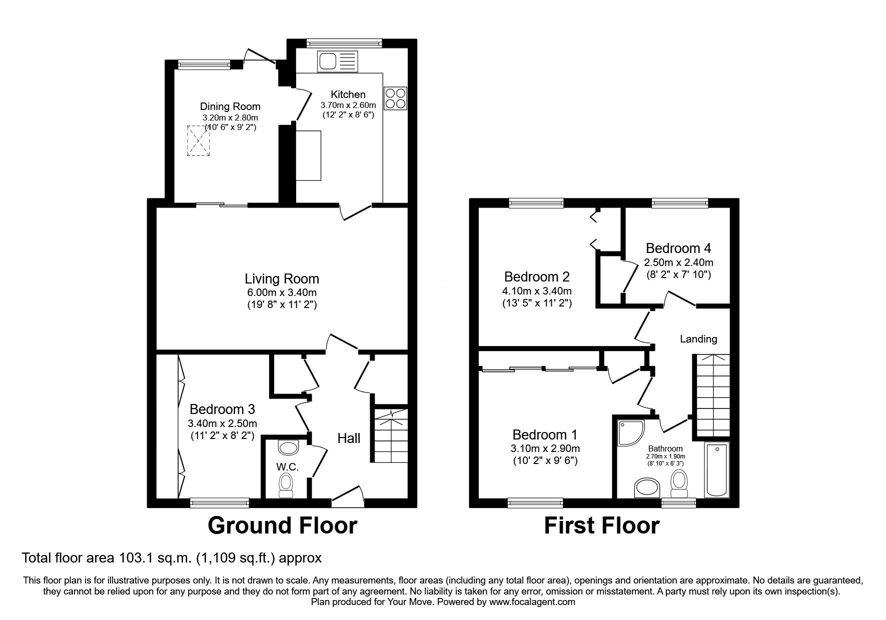 Floorplan of 4 bedroom Semi Detached House for sale, West Baldridge Road, Dunfermline, KY12