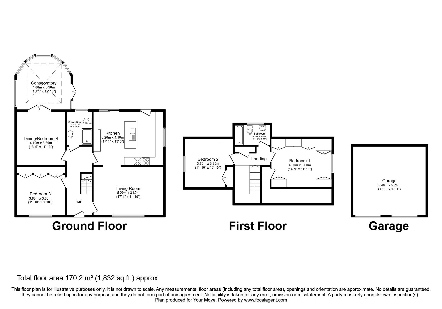 Floorplan of 4 bedroom Detached House for sale, Woodlands Drive, Crossford, Fife, KY12