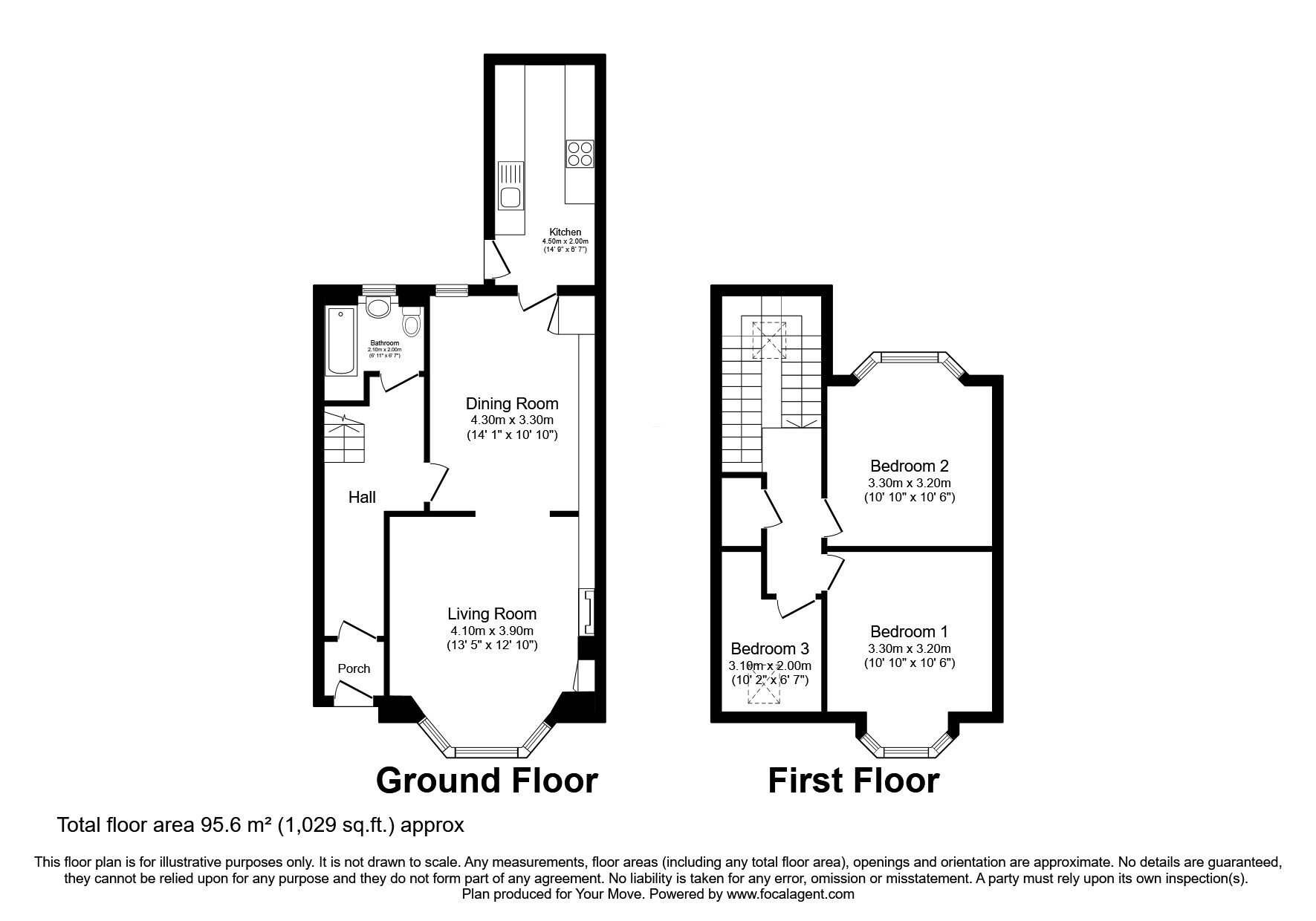 Floorplan of 3 bedroom Mid Terrace House for sale, Appin Crescent, Fife, KY12