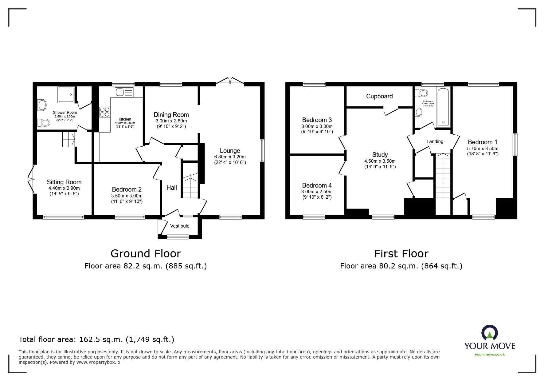 Floorplan of 4 bedroom Detached House to rent, Saline Road, Oakley, Fife, KY12