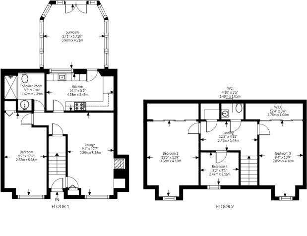Floorplan of 4 bedroom Mid Terrace House for sale, Appin Crescent, Dunfermline, Fife, KY12