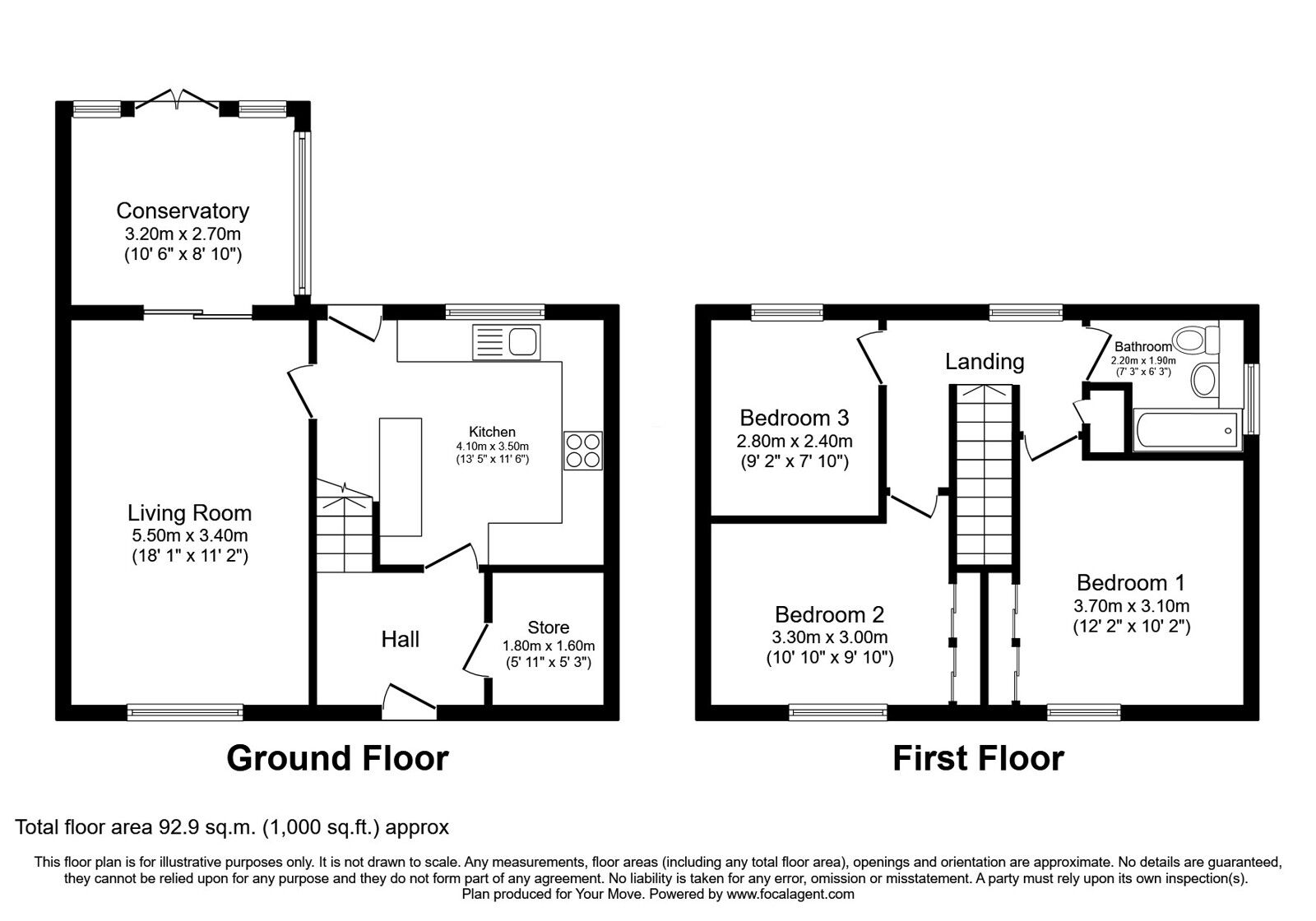 Floorplan of 3 bedroom End Terrace House for sale, Train Terrace, Rosyth, Fife, KY11