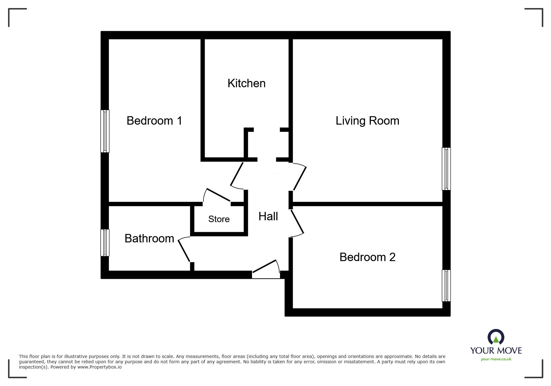 Floorplan of 2 bedroom  Flat to rent, William Street, Dunfermline, Fife, KY12