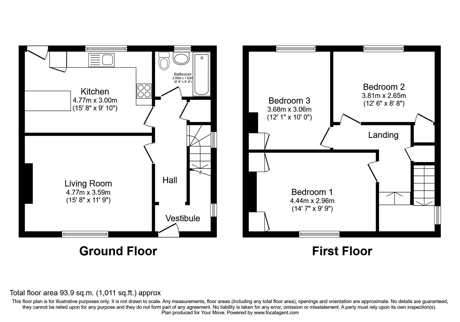Floorplan of 3 bedroom End Terrace House for sale, Dewar Avenue, Kincardine, Fife, FK10