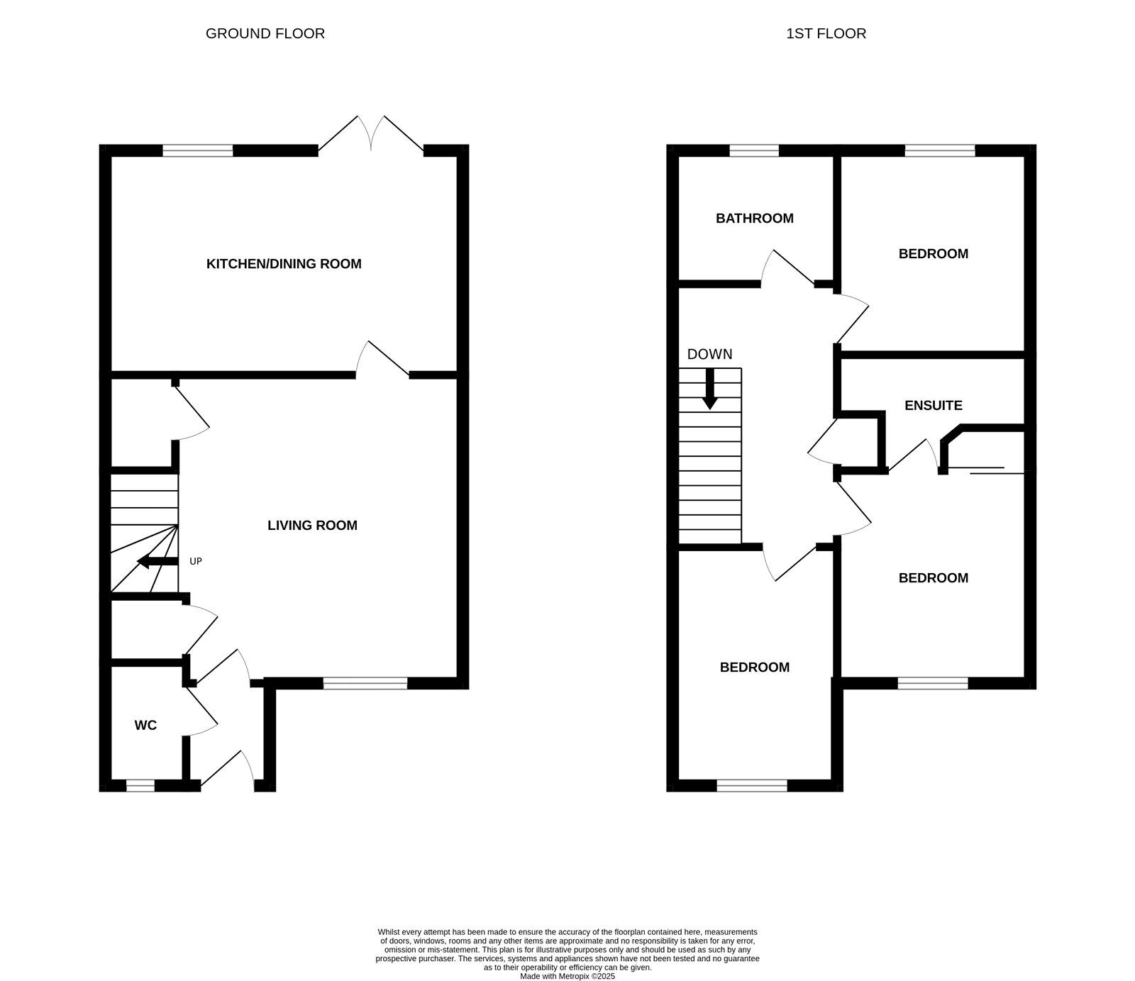 Floorplan of 3 bedroom Mid Terrace House for sale, Hilton Road, Cowdenbeath, Fife, KY4