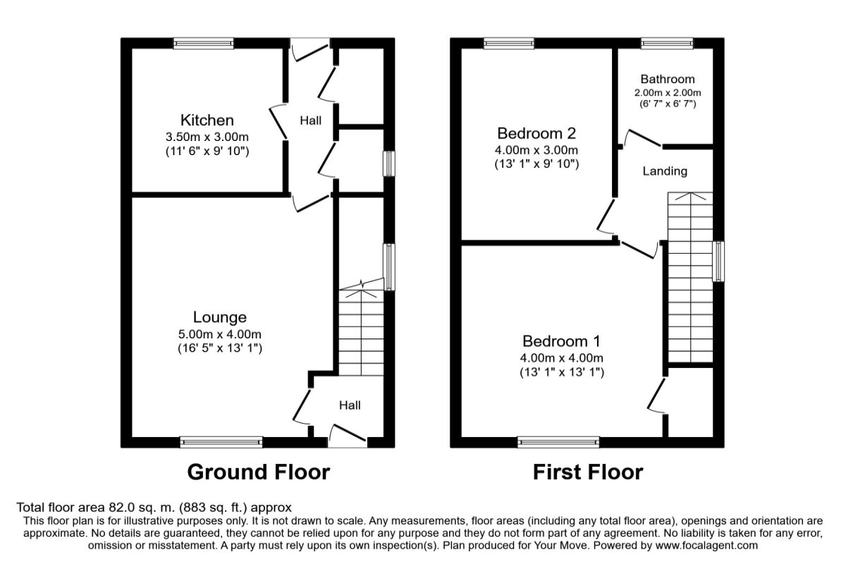 Floorplan of 2 bedroom Semi Detached House for sale, Fod Street, Halbeath, Fife, KY11