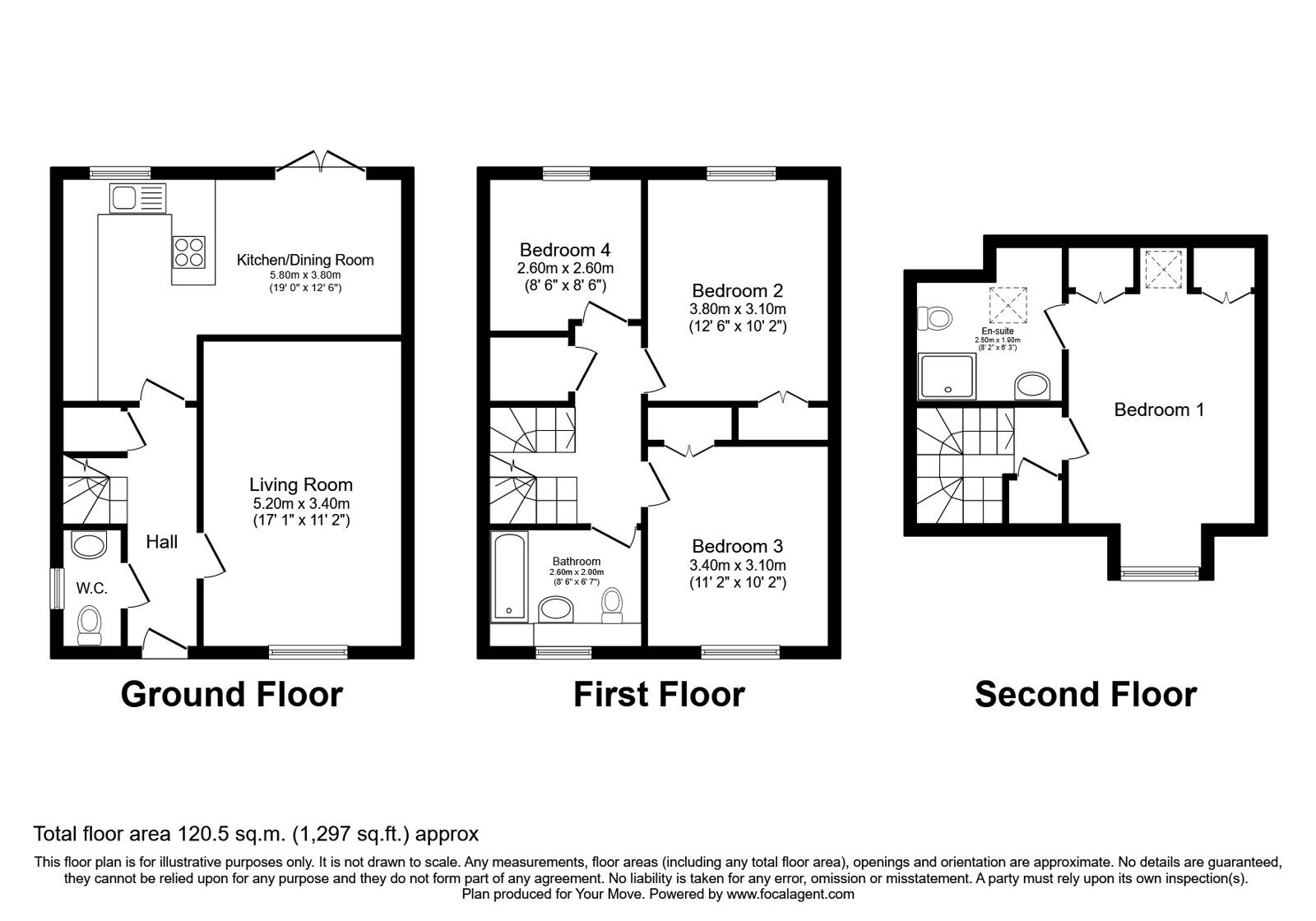 Floorplan of 4 bedroom End Terrace House for sale, McDonald Street, Dunfermline, Fife, KY11