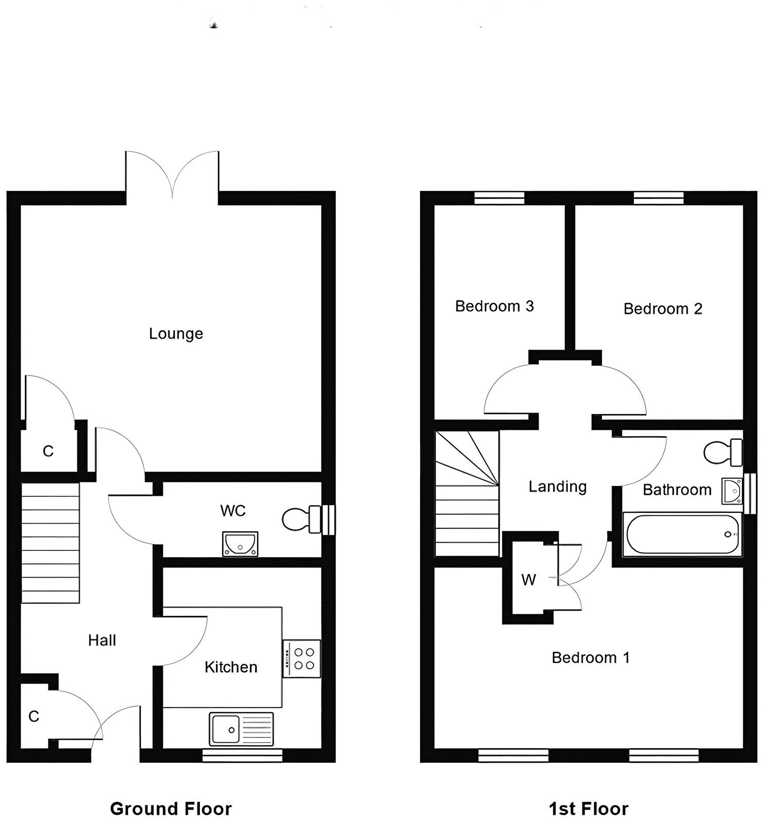 Floorplan of 3 bedroom Semi Detached House for sale, Magnus Drive, Dunfermline, Fife, KY11