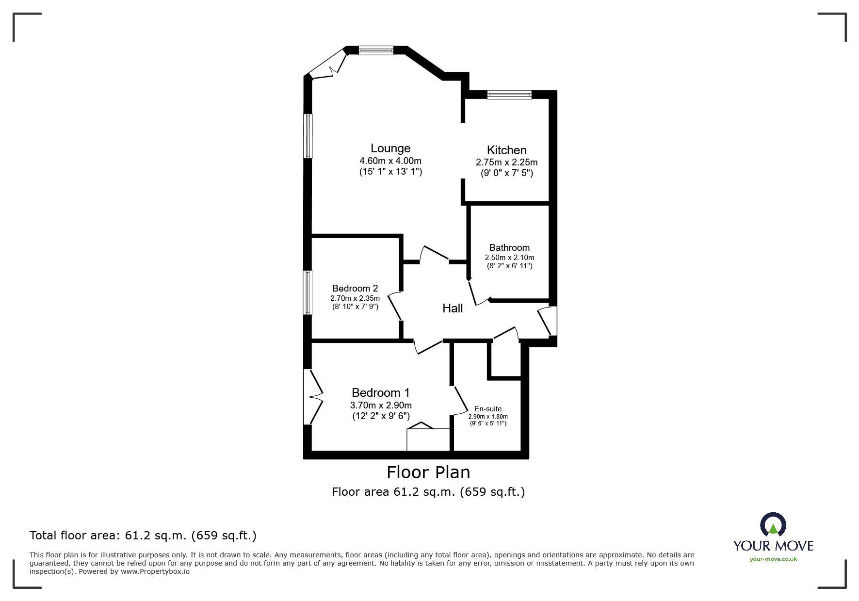 Floorplan of 2 bedroom  Flat to rent, McDonald Street, Dunfermline, Fife, KY11