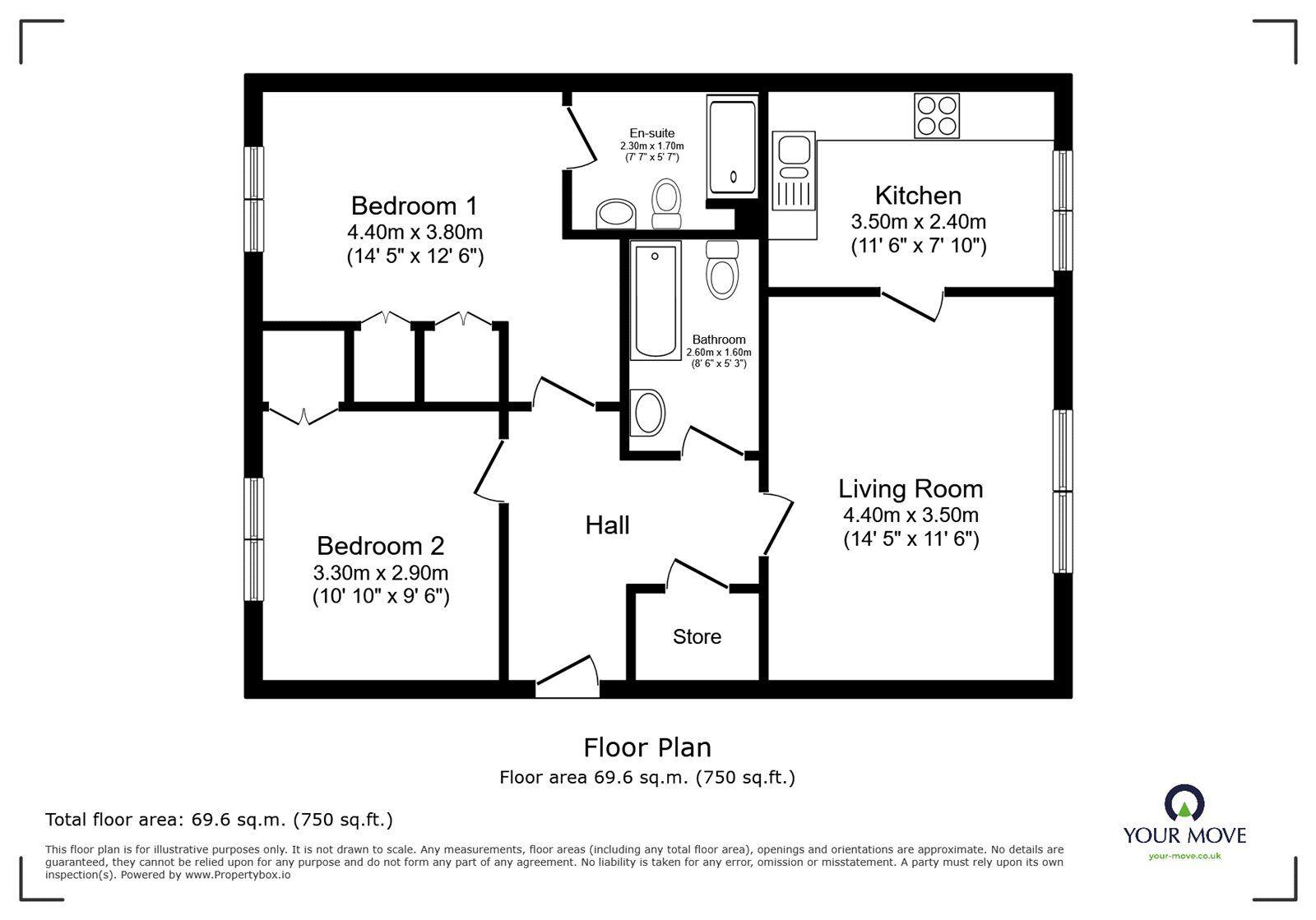 Floorplan of 2 bedroom  Flat to rent, Plover Crescent, Dunfermline, Fife, KY11