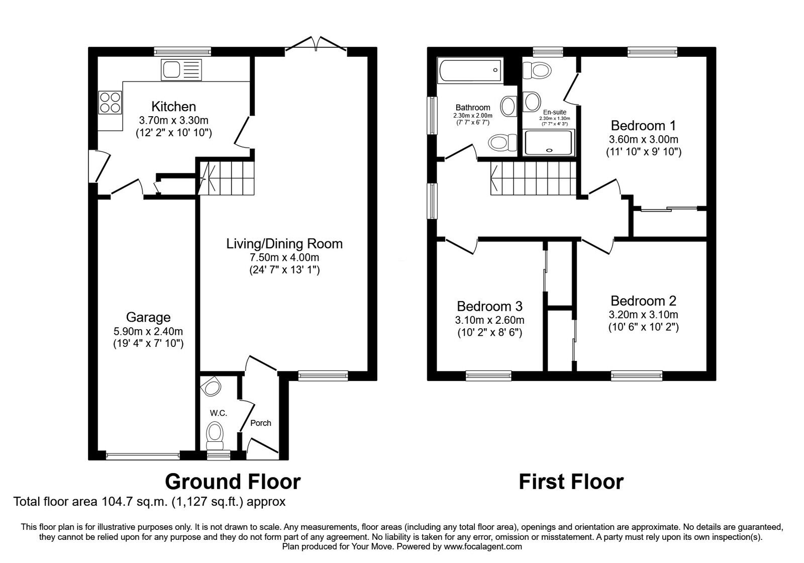Floorplan of 3 bedroom Detached House for sale, Tirran Drive, Dunfermline, Fife, KY11