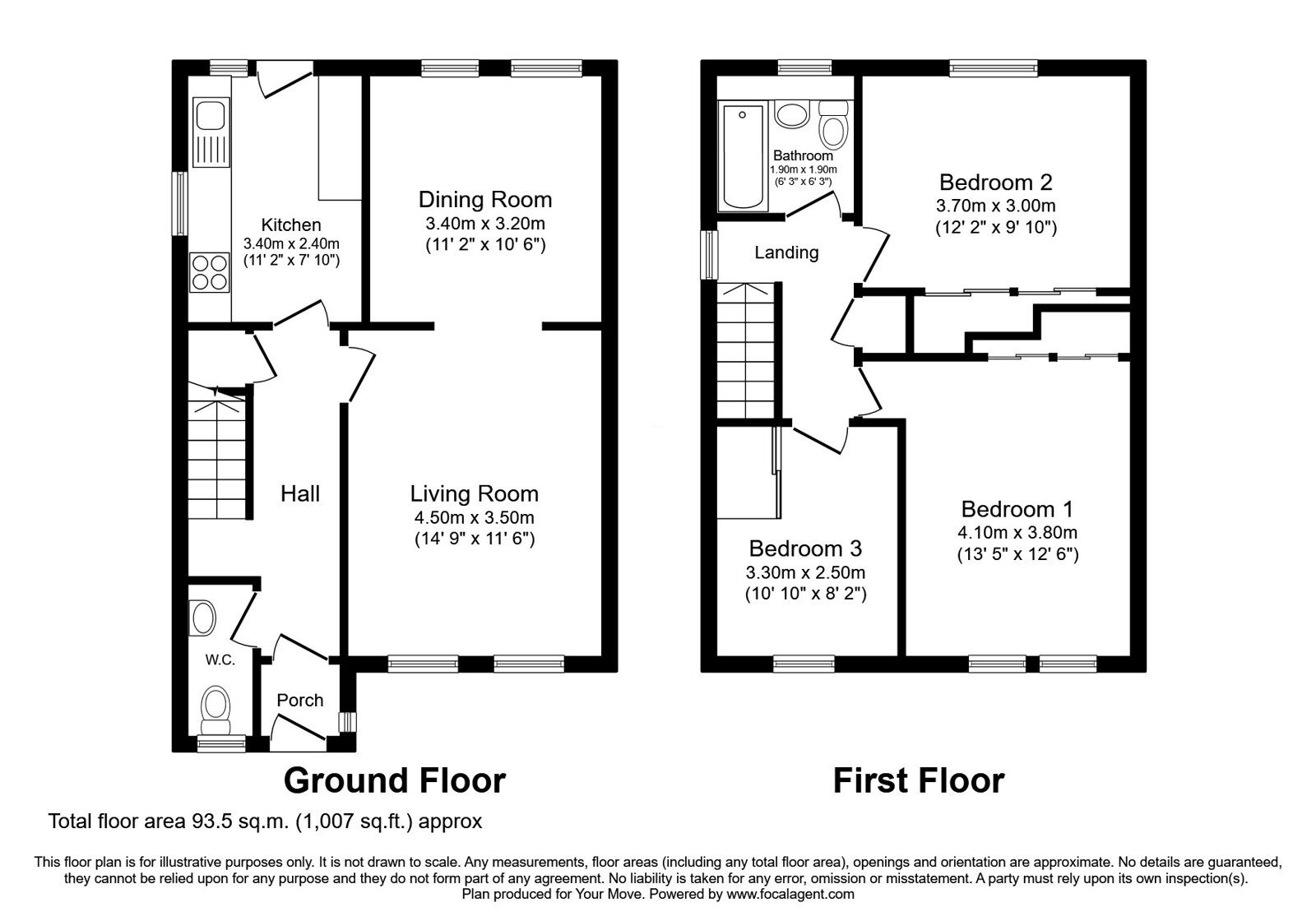 Floorplan of 3 bedroom Detached House for sale, Brandy Riggs, Cairneyhill, Fife, KY12