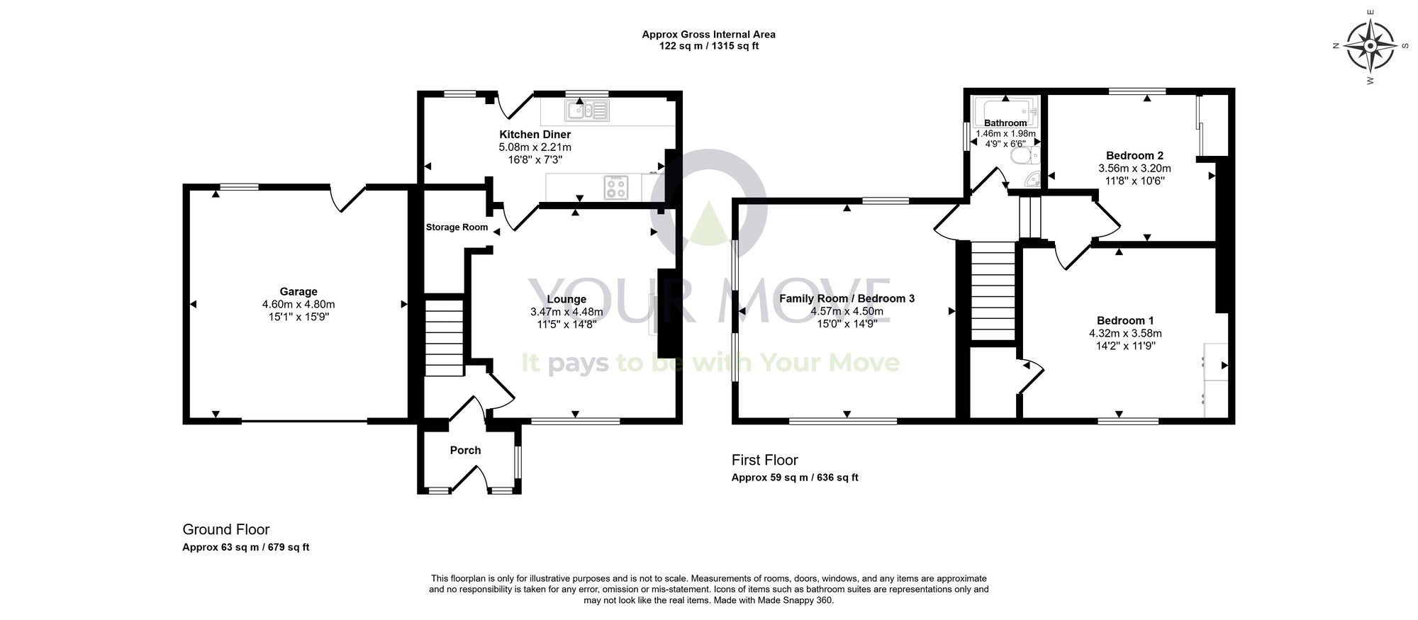 Floorplan of 2 bedroom Semi Detached House for sale, Droverhall Place, Crossgates, Fife, KY4