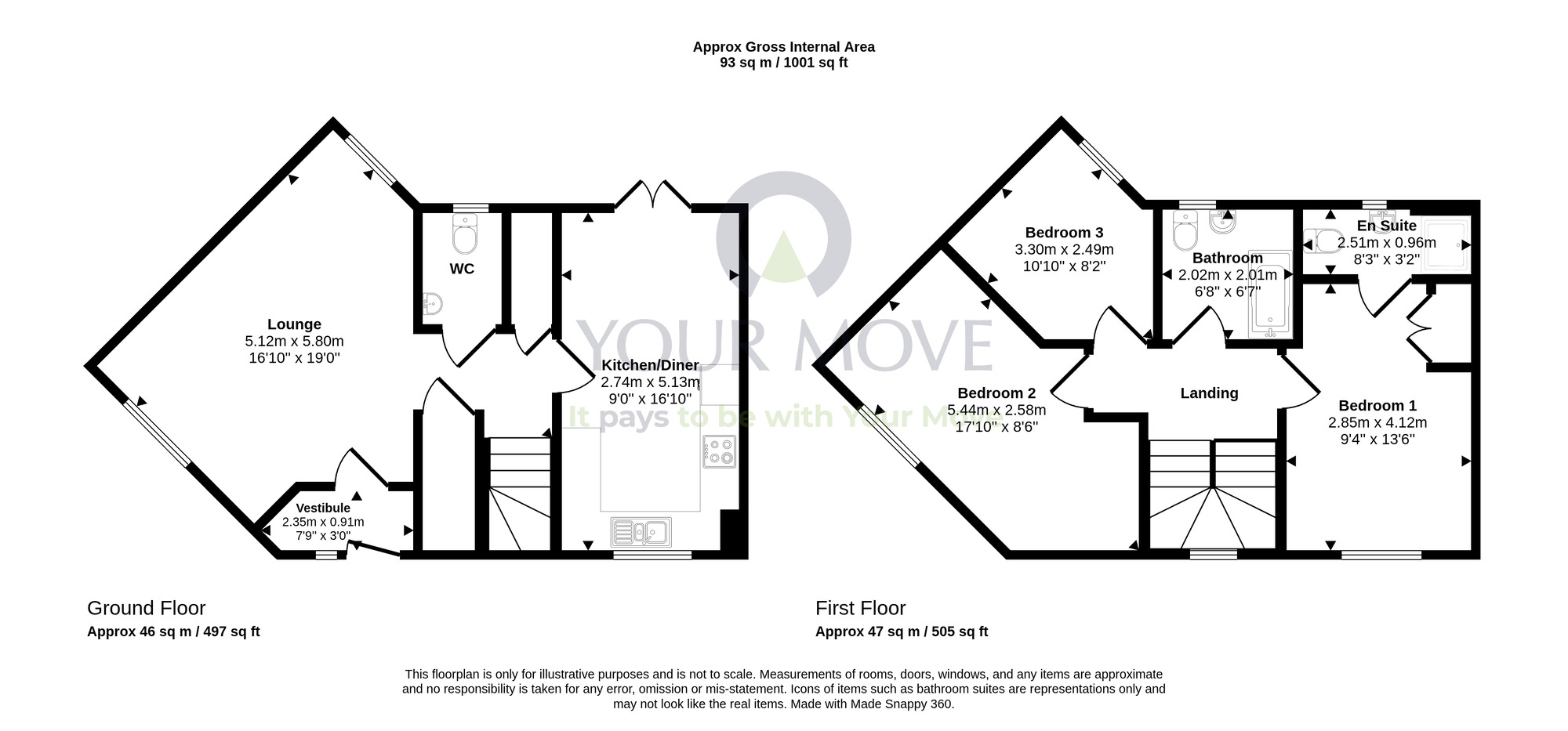 Floorplan of 3 bedroom Semi Detached House to rent, Middlebank Rise, Dunfermline, Fife, KY11