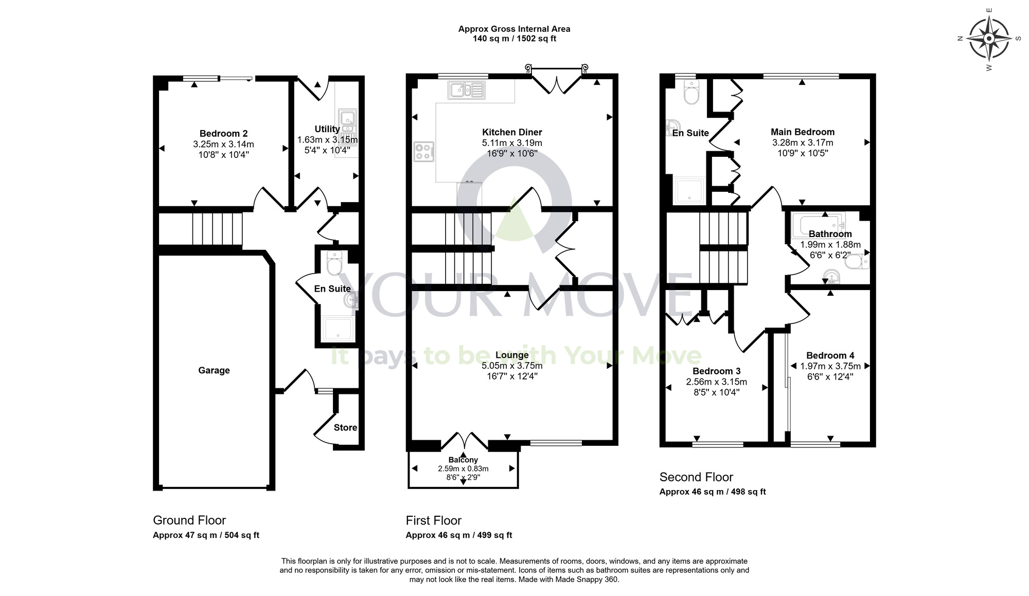 Floorplan of 4 bedroom End Terrace House for sale, Edgar Street, Dunfermline, Fife, KY12