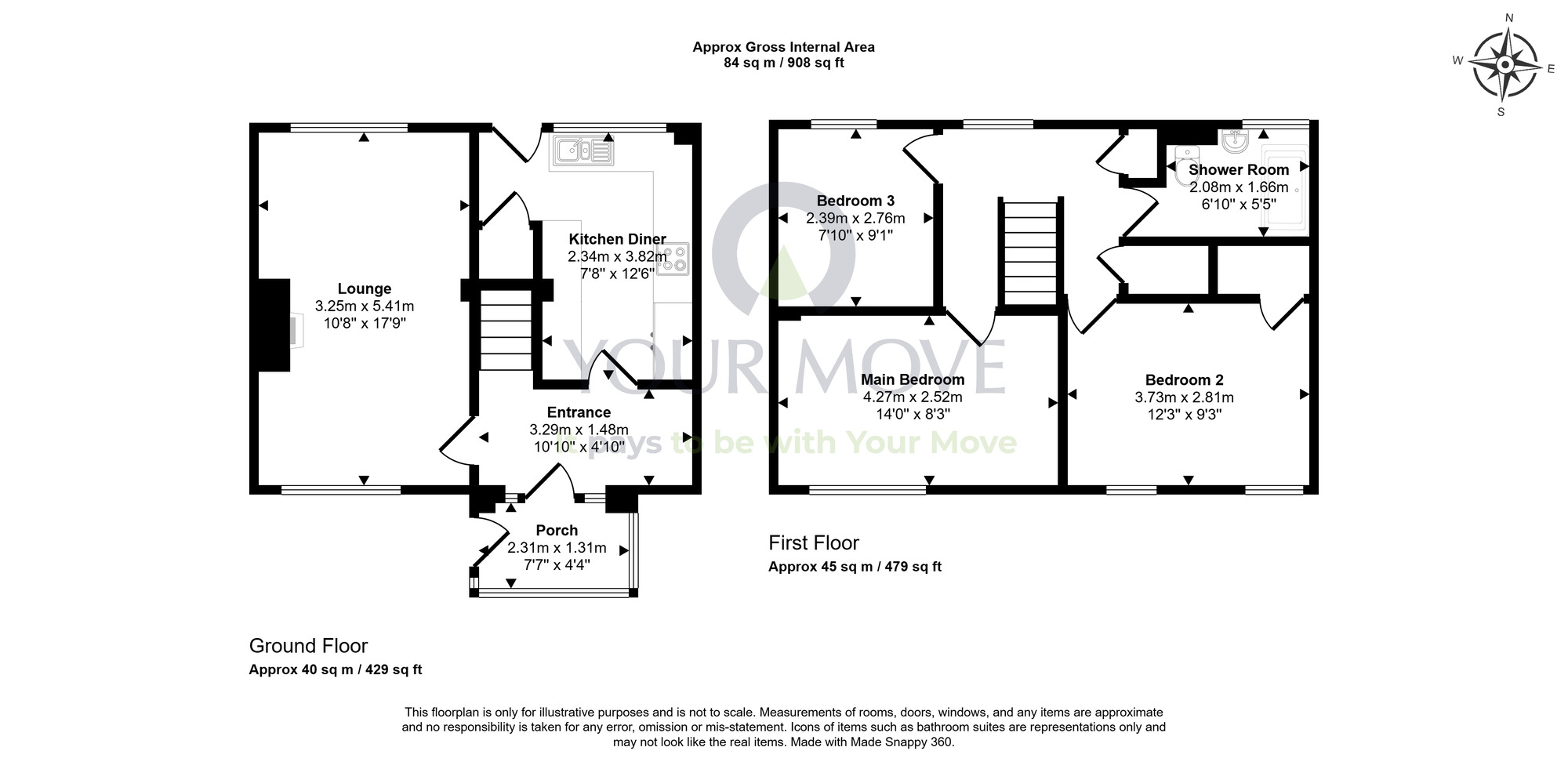 Floorplan of 3 bedroom End Terrace House for sale, Gillway, Rosyth, Fife, KY11