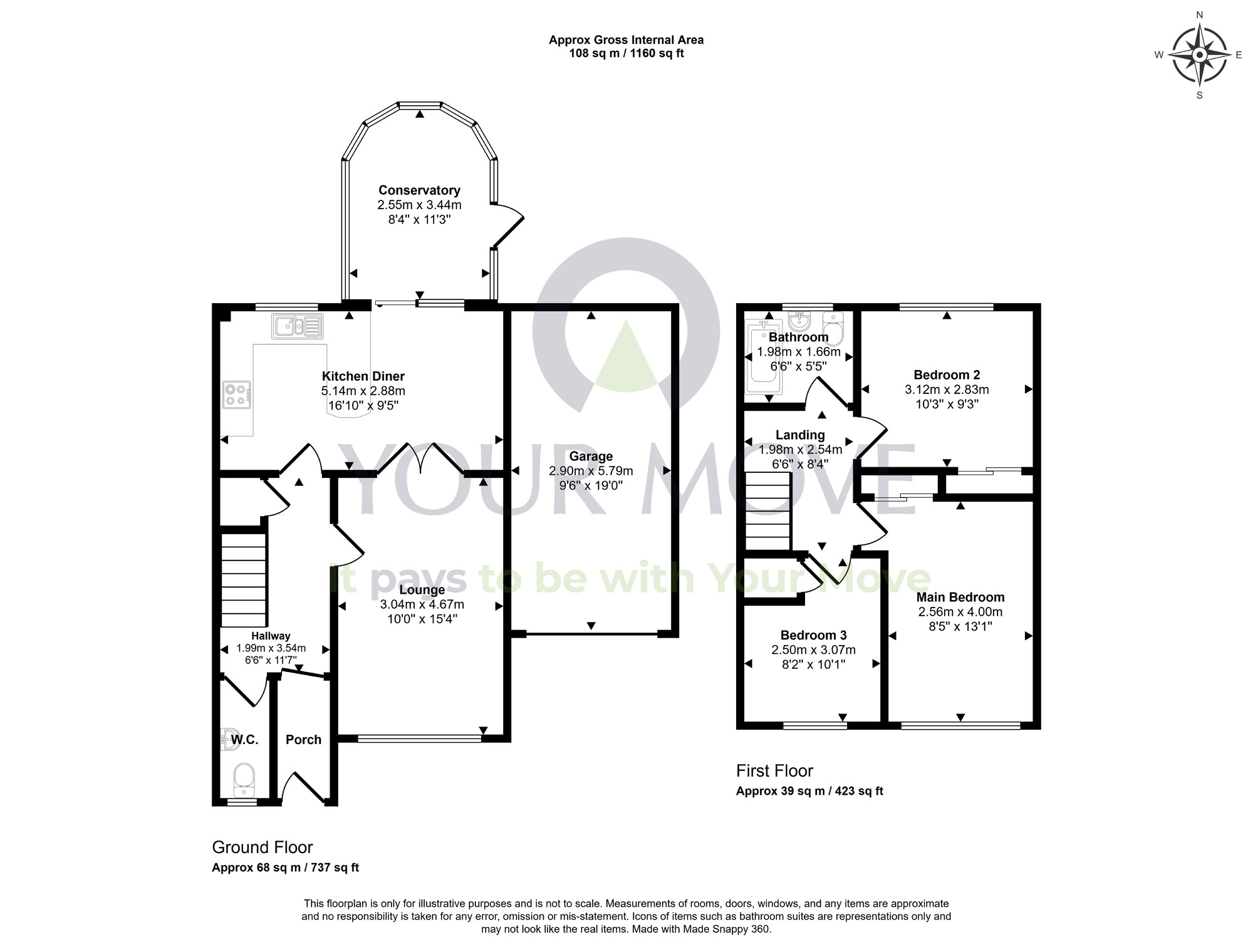 Floorplan of 3 bedroom Semi Detached House for sale, Orchard Grove, Crombie, Fife, KY12