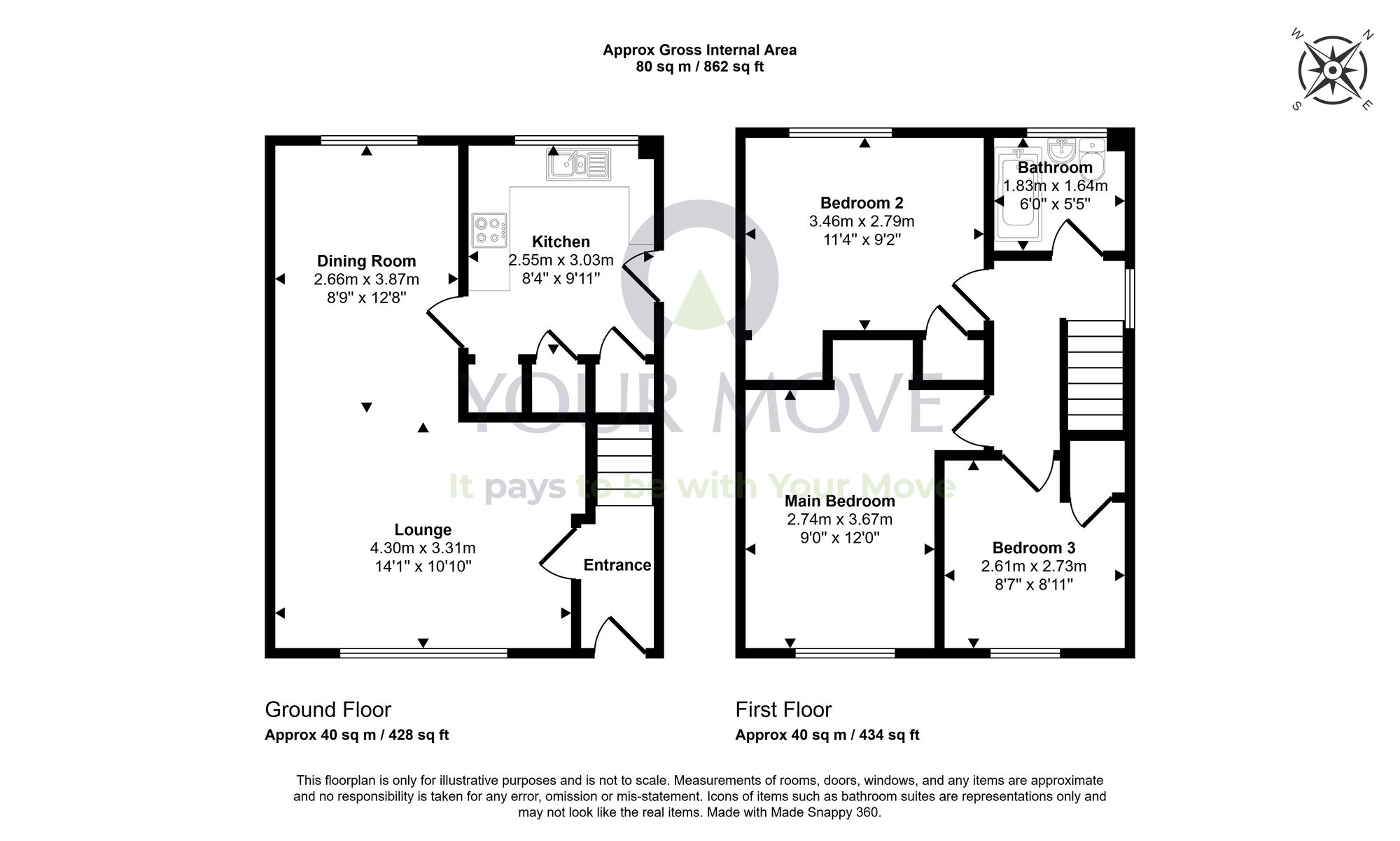 Floorplan of 3 bedroom Detached House for sale, Kenmure Place, Dunfermline, Fife, KY12