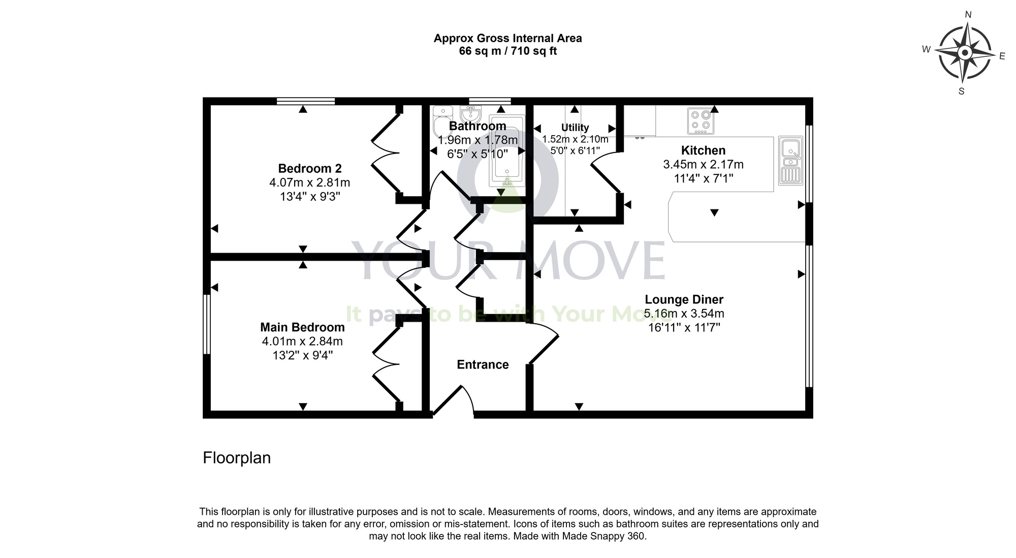 Floorplan of 2 bedroom Flat for sale, West Baldridge Road, Dunfermline, Fife, KY12