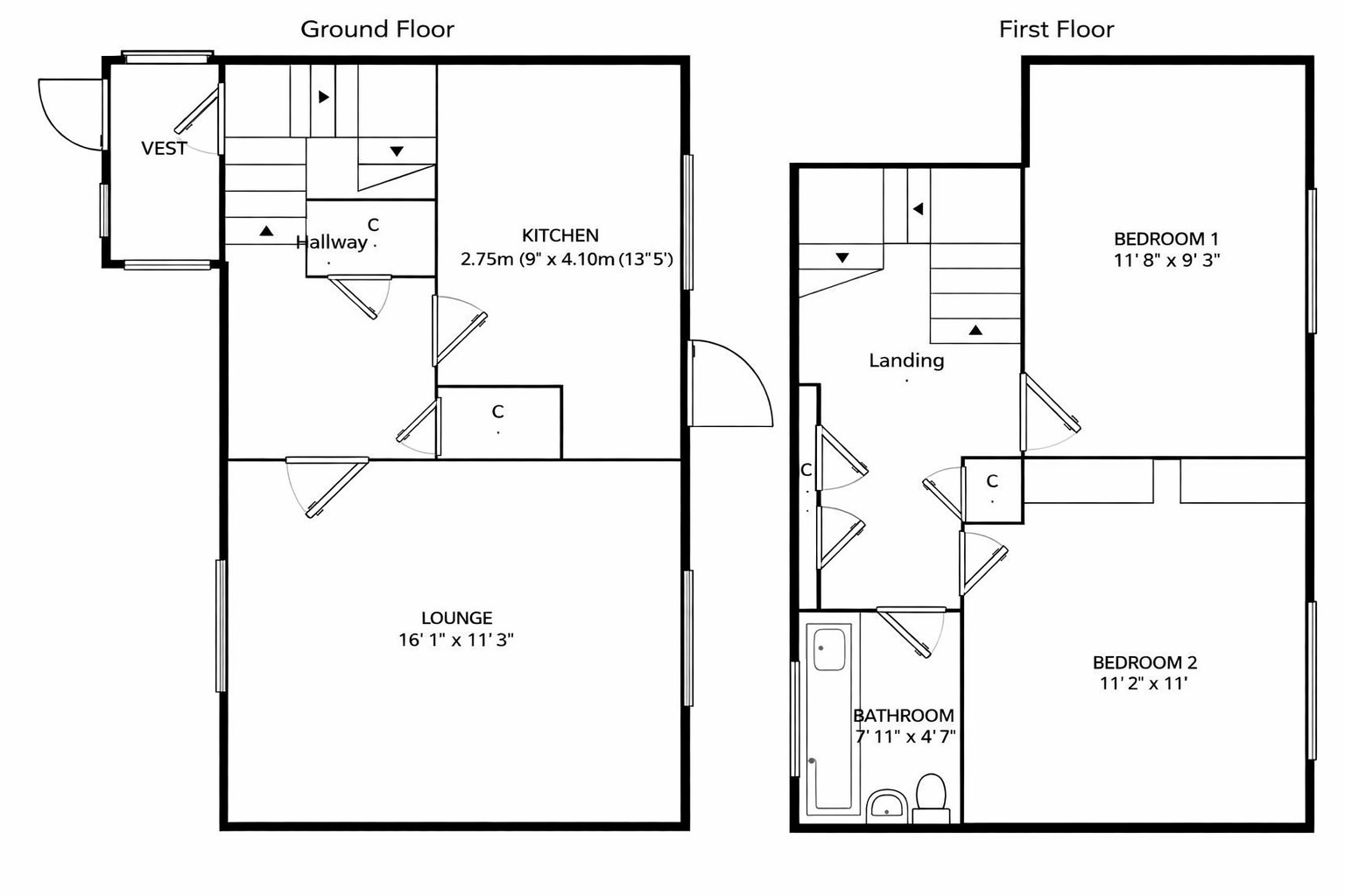 Floorplan of 2 bedroom Semi Detached House for sale, Rae Street, Cowdenbeath, Fife, KY4