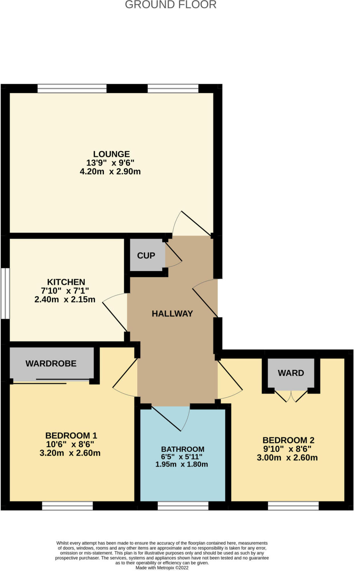Floorplan of 2 bedroom Flat for sale, Skibo Court, Dunfermline, Fife, KY12