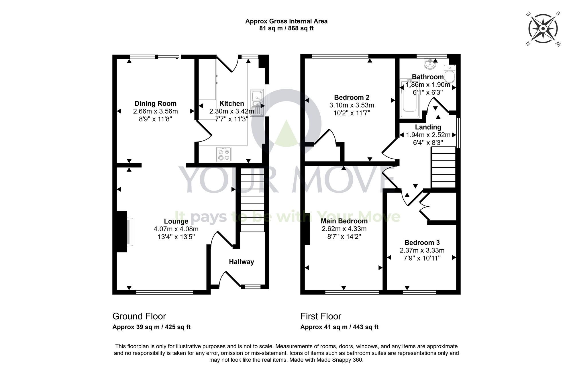 Floorplan of 3 bedroom Semi Detached House for sale, Affric Way, Crossford, Fife, KY12