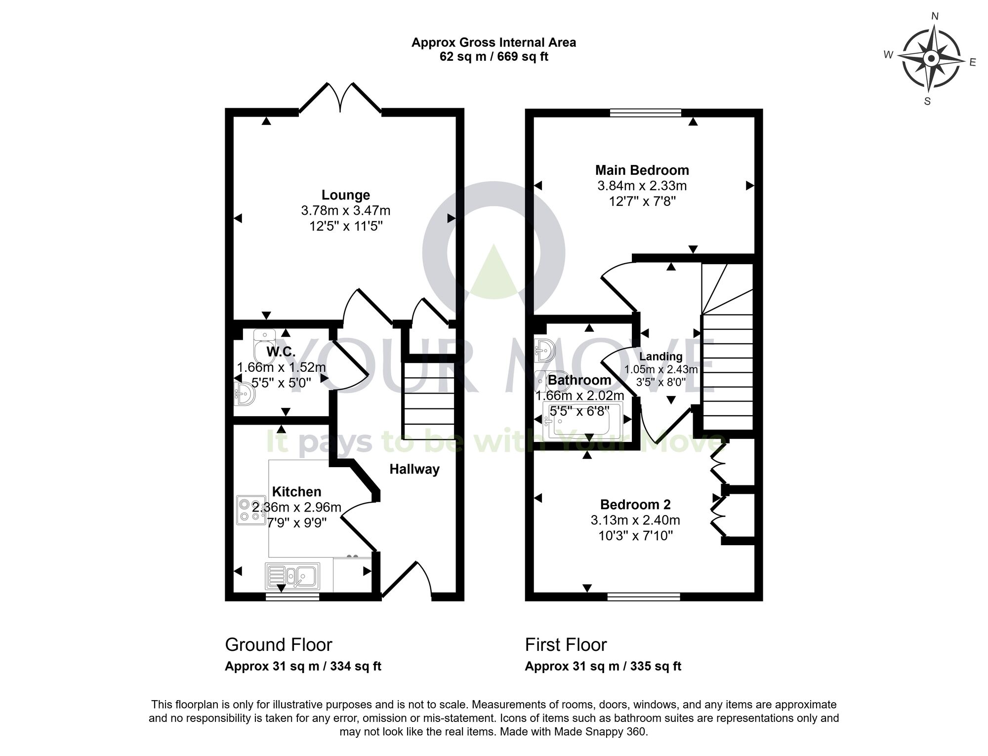 Floorplan of 2 bedroom Mid Terrace House for sale, McDonald Street, Dunfermline, Fife, KY11