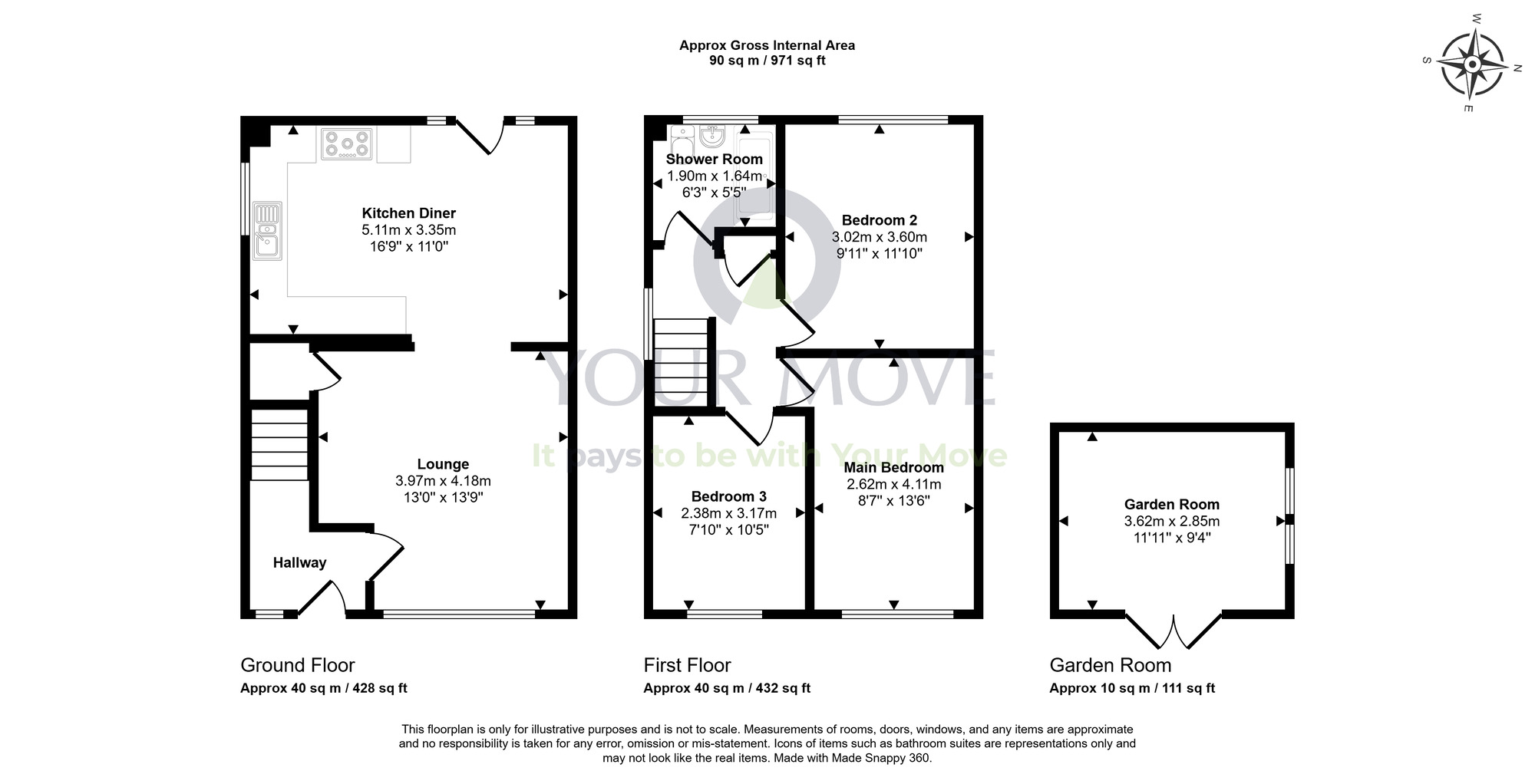 Floorplan of 3 bedroom Semi Detached House for sale, Riggs View, Cairneyhill, Fife, KY12