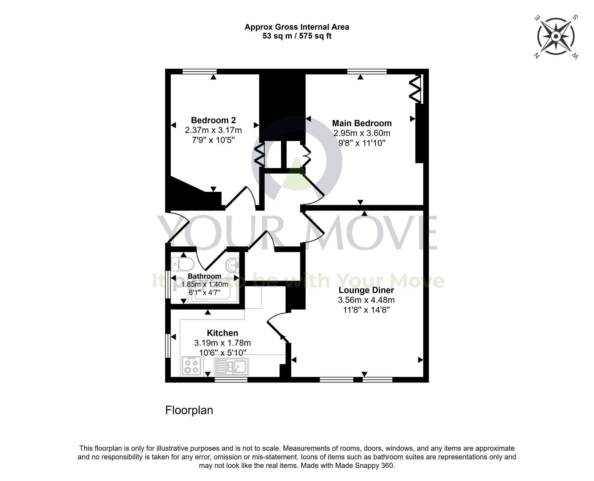 Floorplan of 2 bedroom Flat for sale, Scott Street, Dunfermline, Fife, KY12