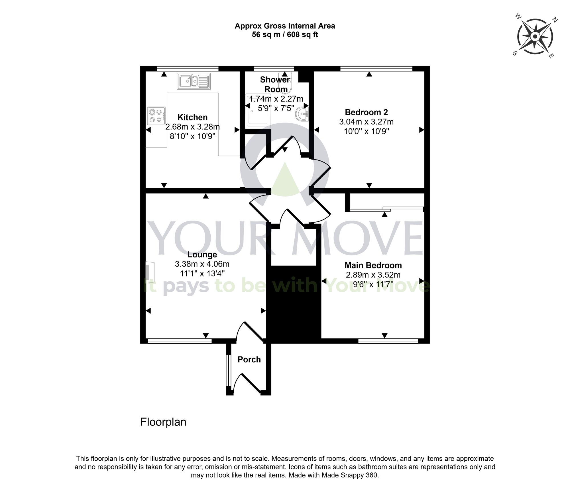 Floorplan of 2 bedroom Flat for sale, Greycraigs, Cairneyhill, Fife, KY12