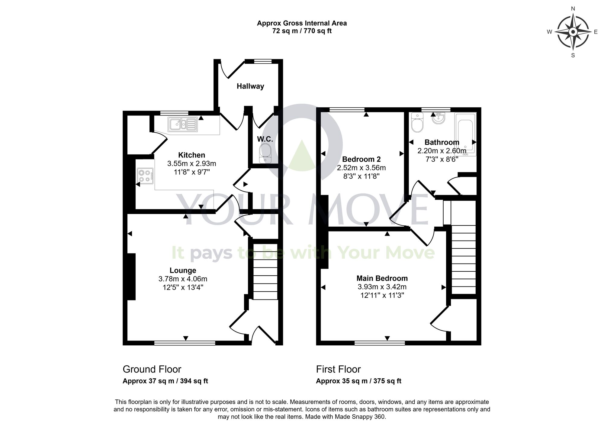 Floorplan of 2 bedroom Mid Terrace House for sale, Farm Road, Crombie, Fife, KY12