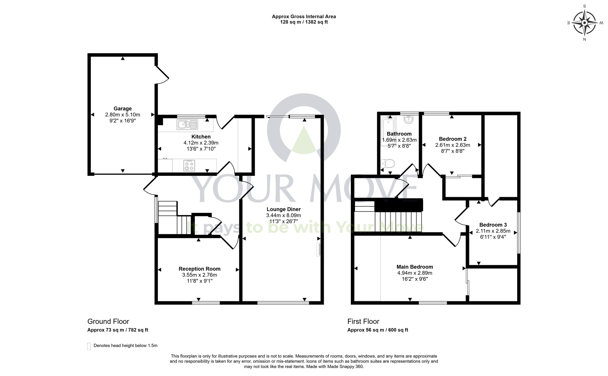 Floorplan of 4 bedroom Detached House for sale, Upper Kinneddar, Saline, Fife, KY12